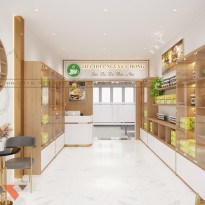 Thiết kế cửa hàng trà hoa Nguyệt Hồng 